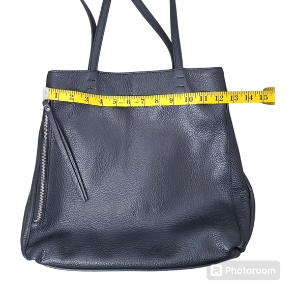 Viola Castellani Black Pebble Italian Leather Shoulder Tote Bag - Picture 11 of 16